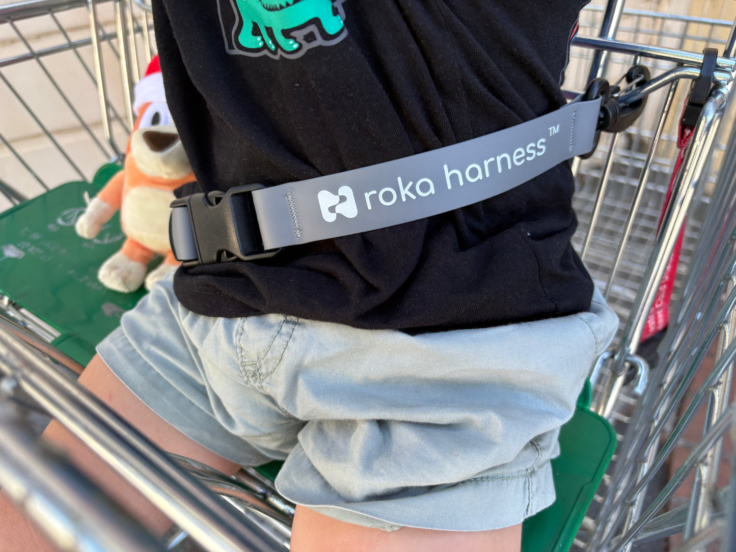 Silicone Shopping Cart Harness - 2 point Grey