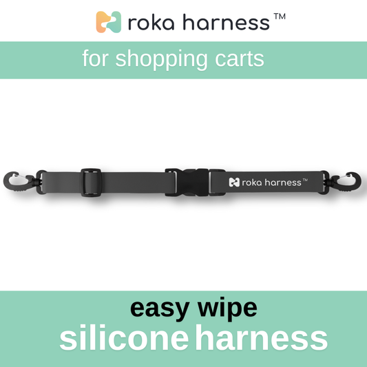 Silicone Shopping Cart Harness - 2 point Grey